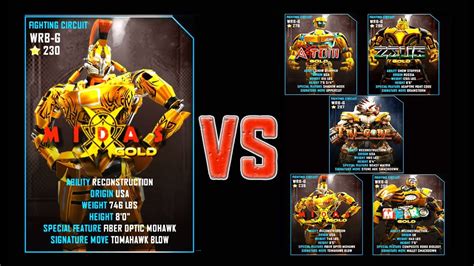 Real Steel WRB FINAL Midas Gold Series of fights .